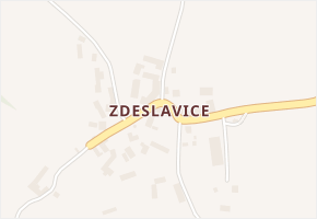 Zdeslavice v obci Číhošť - mapa části obce