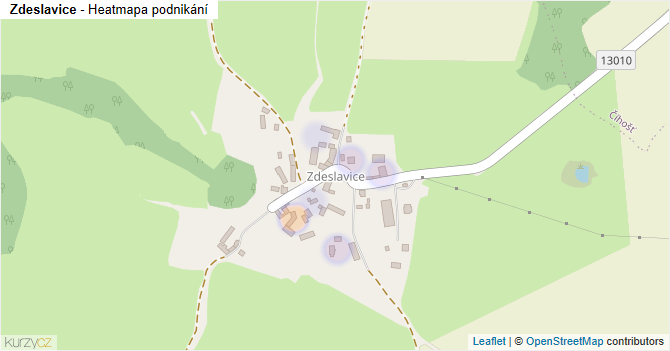Zdeslavice - mapa podnikání
