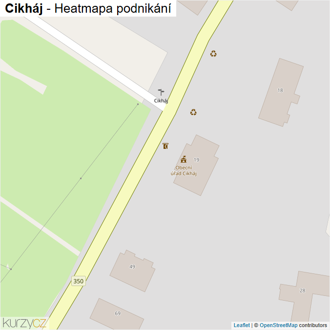 Mapa Cikháj - Firmy v obci.