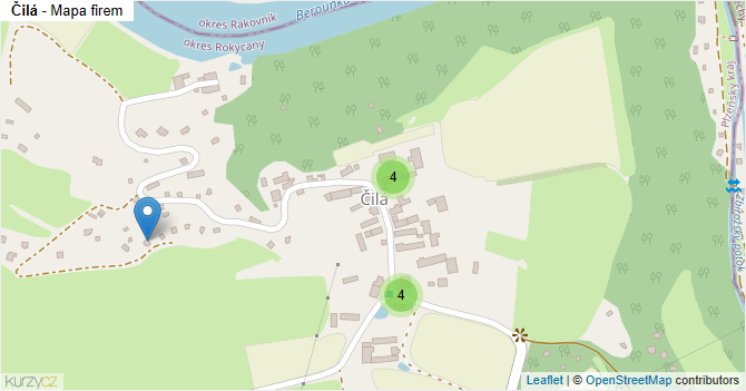 Čilá - mapa firem