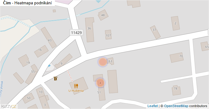 Čím - mapa podnikání