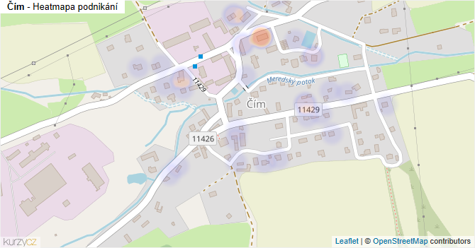 Čím - mapa podnikání