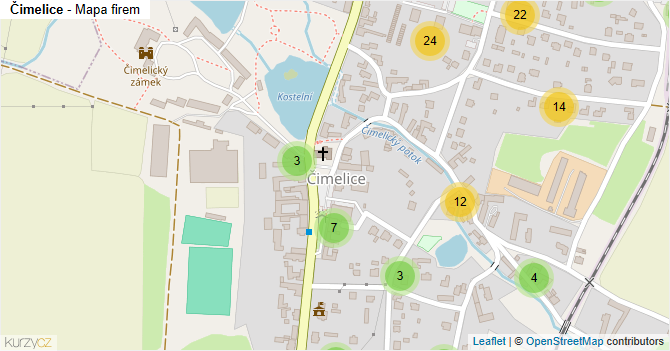 Čimelice - mapa firem