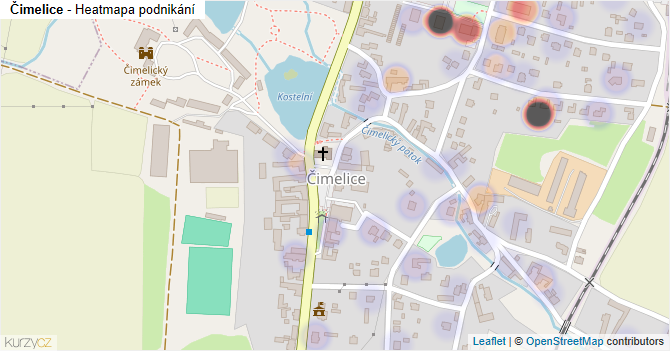 Čimelice - mapa podnikání