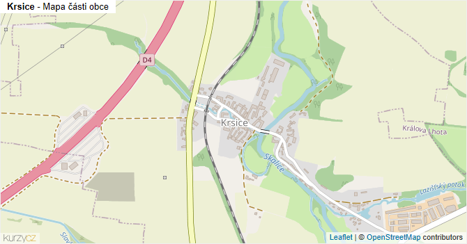 Krsice - mapa části obce