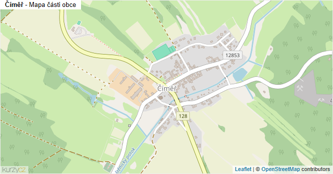 Číměř - mapa části obce