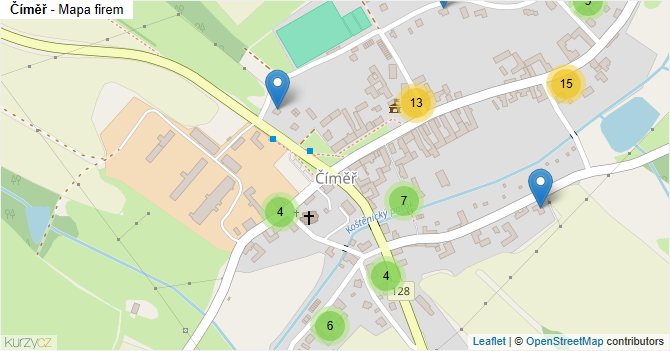 Číměř - mapa firem