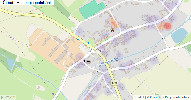 Číměř - mapa podnikání