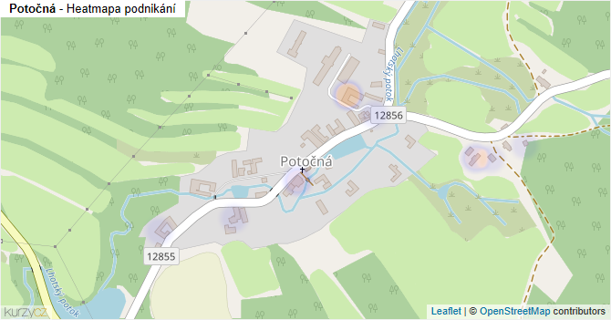 Potočná - mapa podnikání