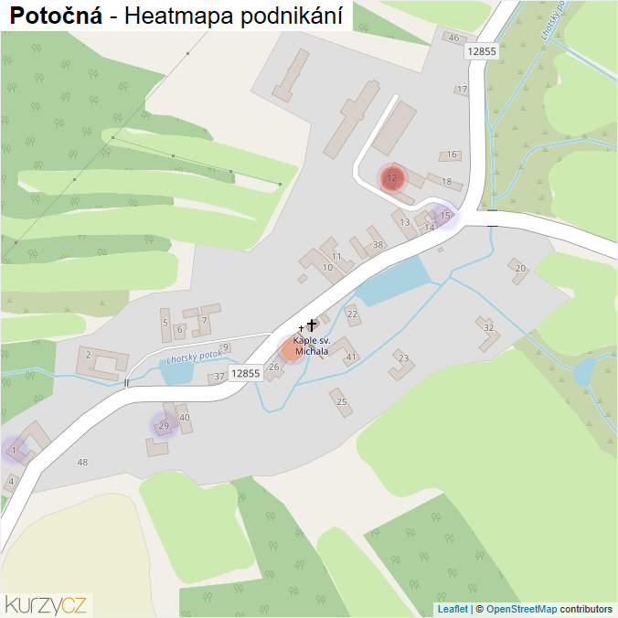 Mapa Potočná - Firmy v části obce.