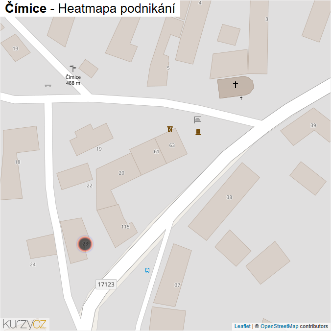 Mapa Čímice - Firmy v obci.