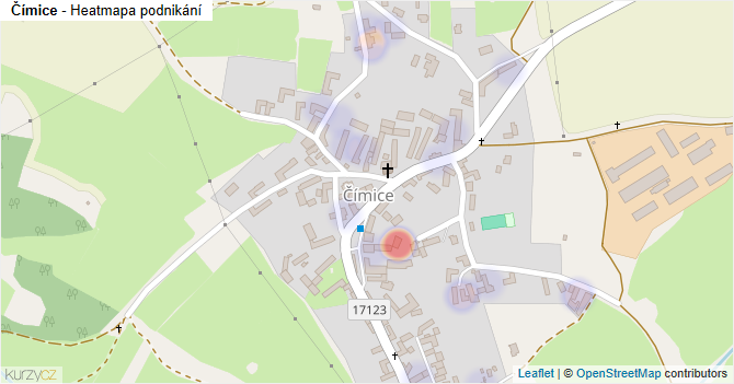Čímice - mapa podnikání
