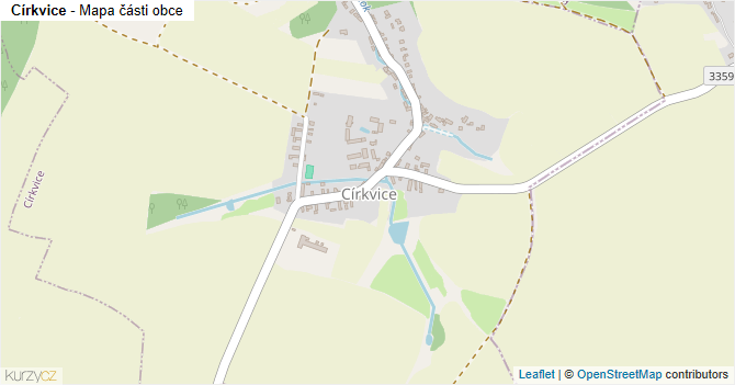 Církvice - mapa části obce