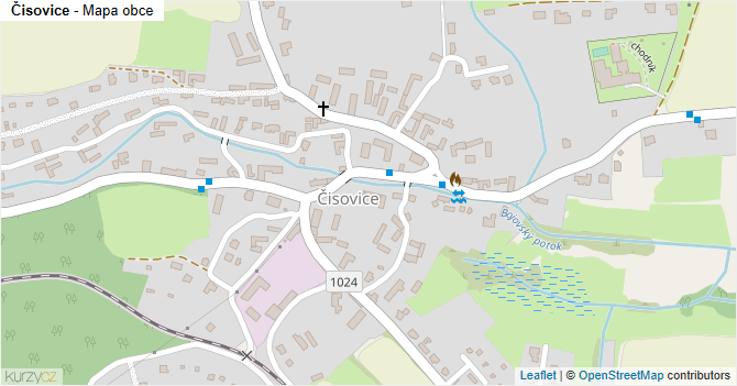 Čisovice - mapa obce