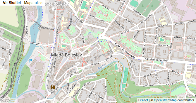 Ve Skalici - mapa ulice