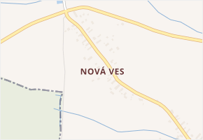 Nová Ves v obci Čistá - mapa části obce