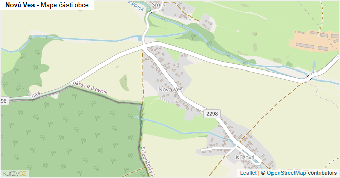 Nová Ves - mapa části obce