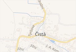 Žatecká v obci Čistá - mapa ulice