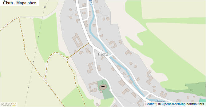 Čistá - mapa obce
