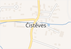 Čistěves v obci Čistěves - mapa části obce