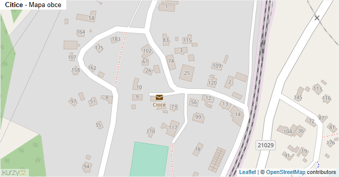 Citice - mapa obce