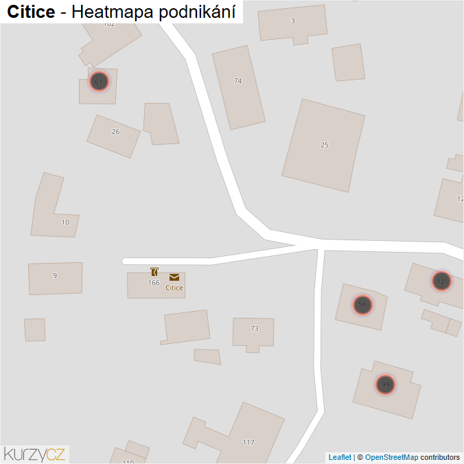 Mapa Citice - Firmy v obci.