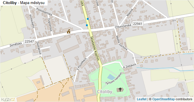Cítoliby - mapa městysu