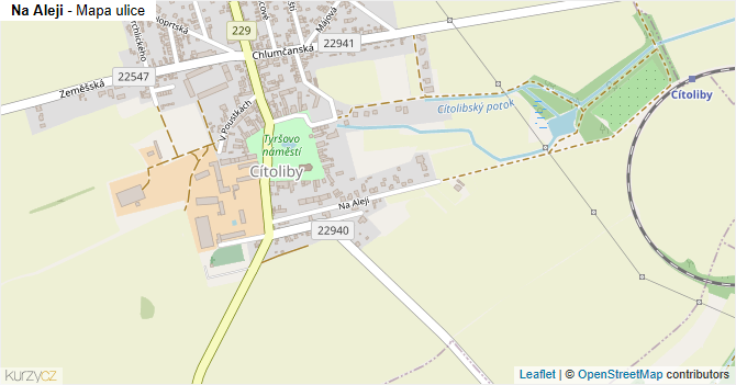 Na Aleji - mapa ulice
