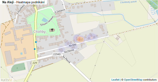 Na Aleji - mapa podnikání