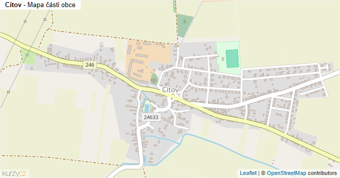 Cítov - mapa části obce