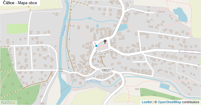 Čižice - mapa obce
