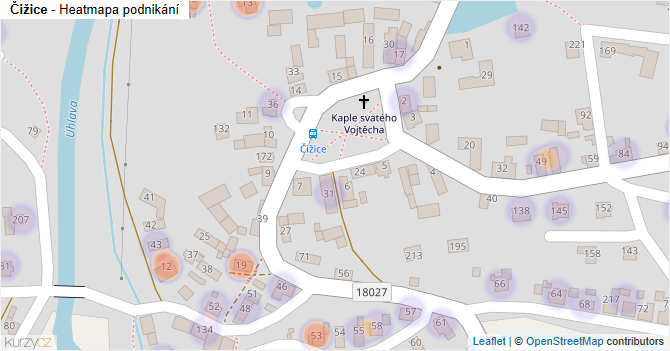 Čižice - mapa podnikání