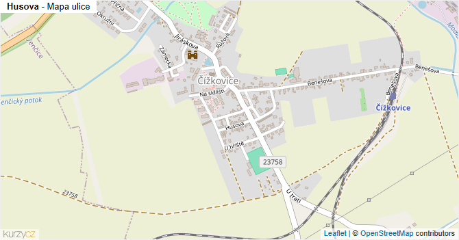 Husova - mapa ulice