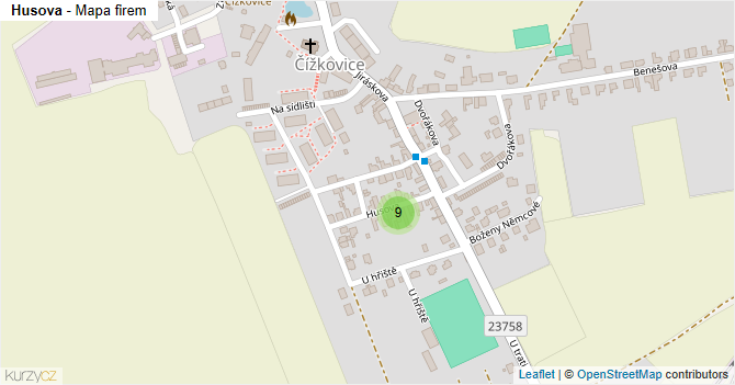 Husova - mapa firem