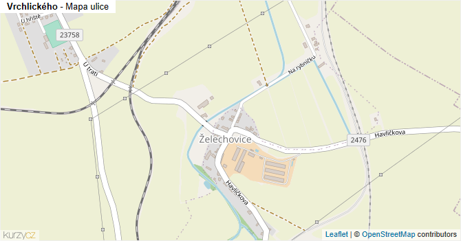 Vrchlického - mapa ulice