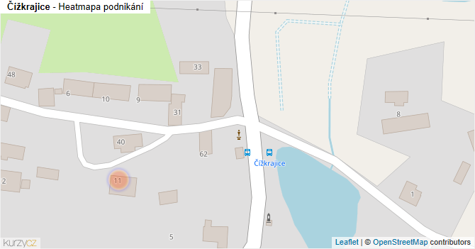 Čížkrajice - mapa podnikání