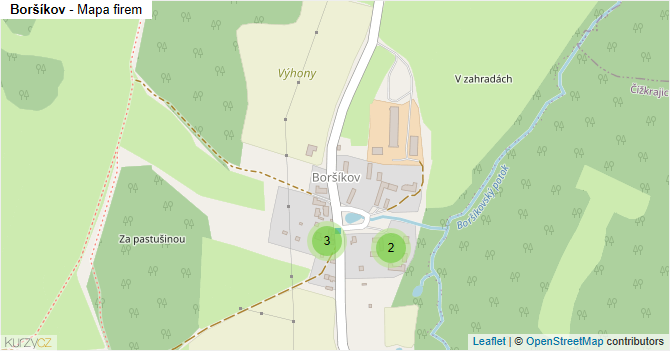 Boršíkov - mapa firem