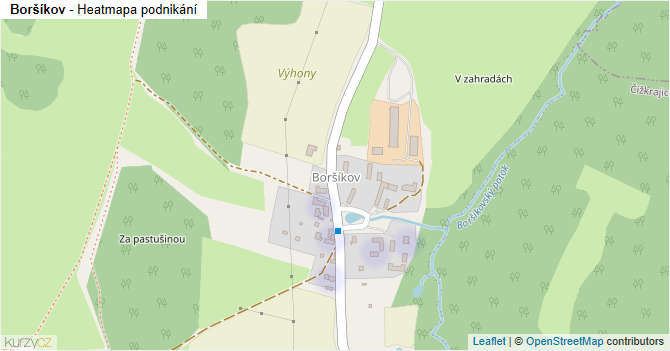 Boršíkov - mapa podnikání