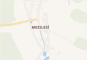 Mezilesí v obci Čížkrajice - mapa části obce