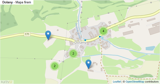 Dolany - mapa firem
