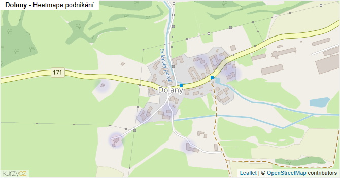 Dolany - mapa podnikání