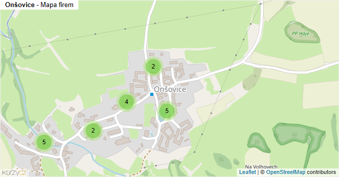 Onšovice - mapa firem