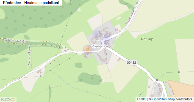 Předenice - mapa podnikání
