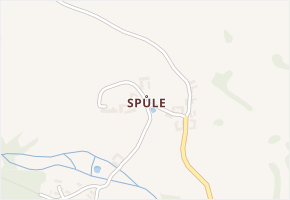 Spůle v obci Čkyně - mapa části obce