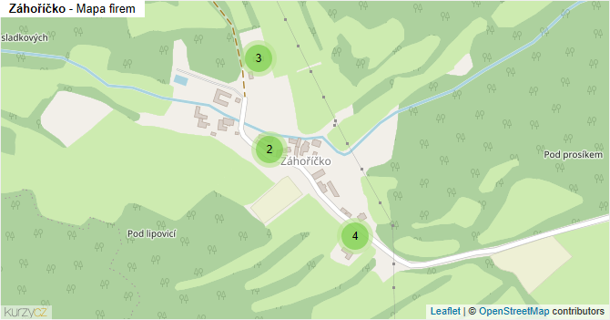 Záhoříčko - mapa firem