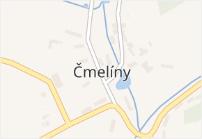 Čmelíny v obci Čmelíny - mapa části obce