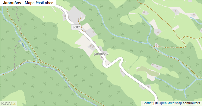 Janoušov - mapa části obce