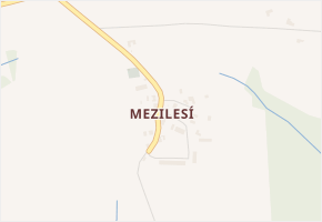 Mezilesí v obci Cotkytle - mapa části obce
