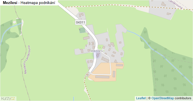 Mezilesí - mapa podnikání