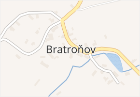 Bratroňov v obci Ctětín - mapa části obce